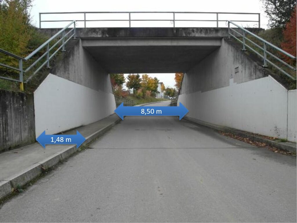 Unterführung 8 50m Breite 1 48m Höhe Durchfahrtsmasse Schwerlast-transporttechniker-de